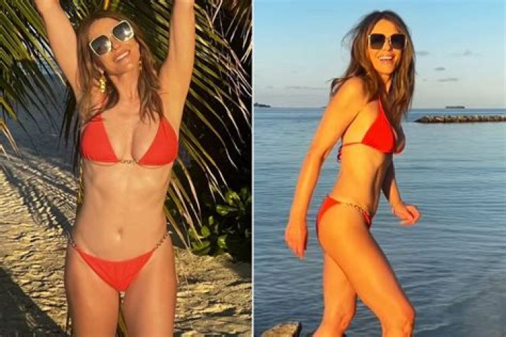 Elizabeth Hurley, 54, Strips Down To A Bikini After Arriving In Maldives — See Hot New Pic