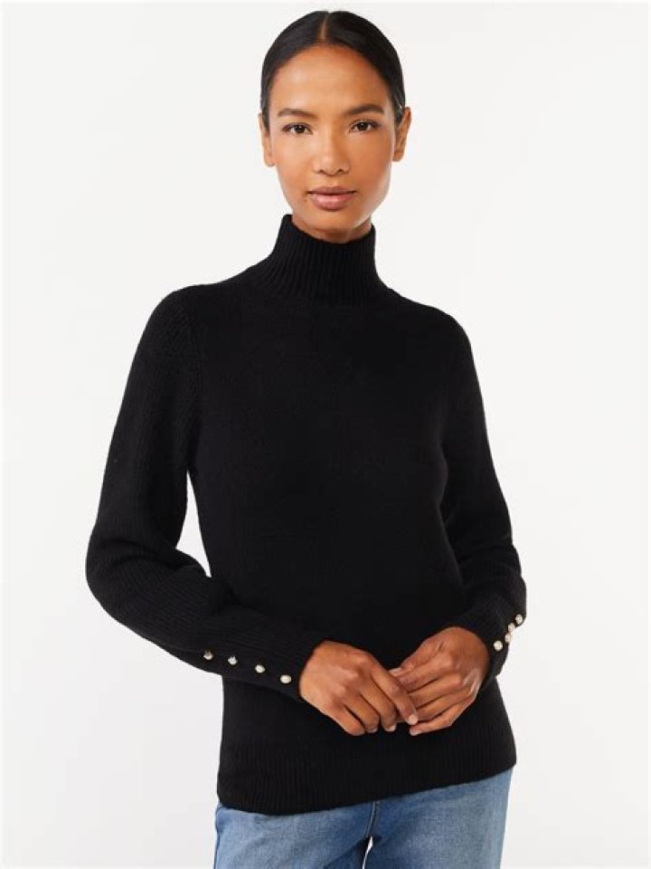 Stylish Black Turtleneck Sweater on Sale – Hollywood Life